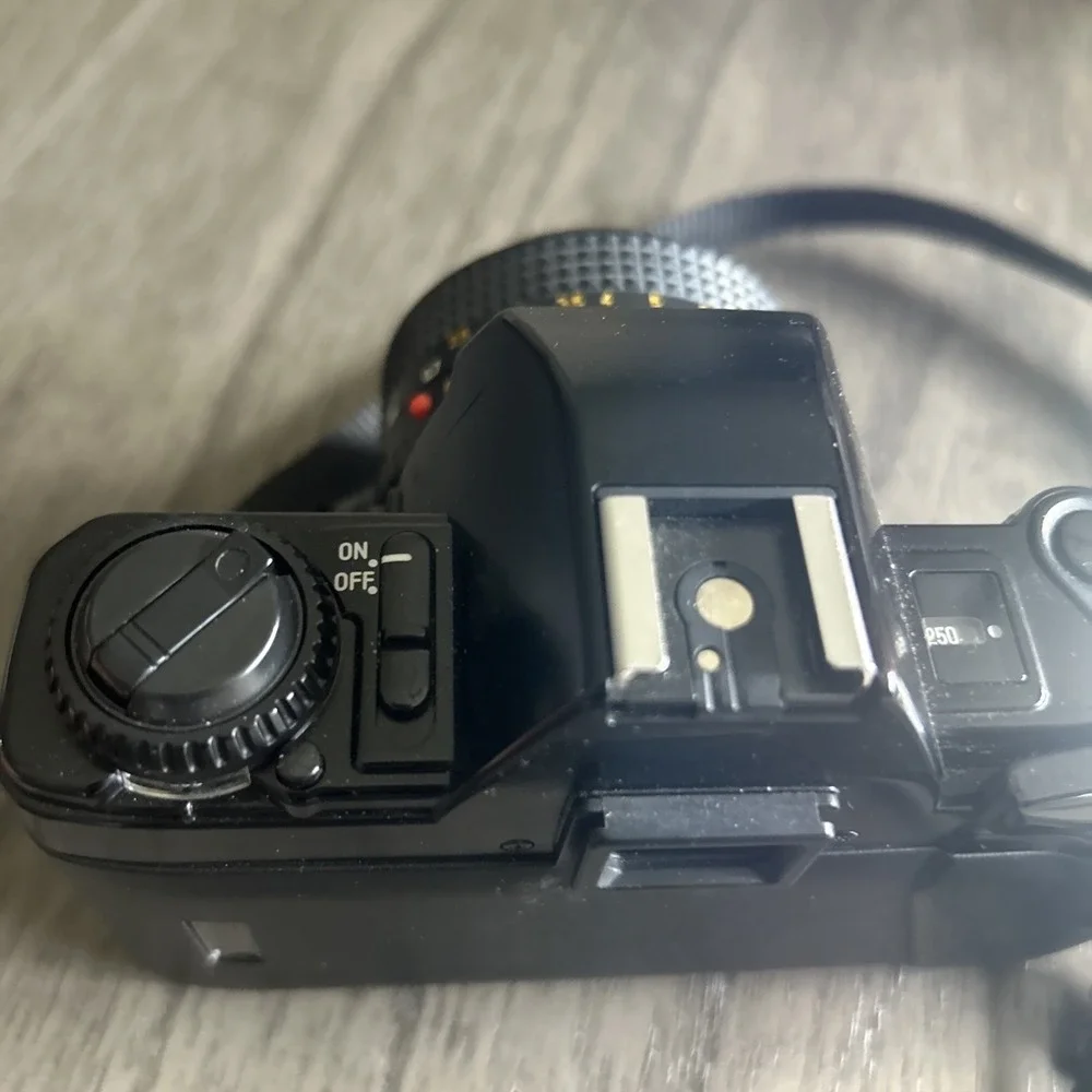 Minolta X-370n 35mm Film Camera MD 50mm f/1.7 Lens Auto Winder Grip READ As Is